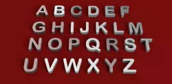 ARIAL ROUNDED font uppercase and lowercase 3D letters STL file