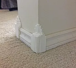 Art Deco Baseboard Corner Moldings