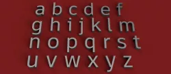 ARTIBOOK Font lowercase 3D letters STL file