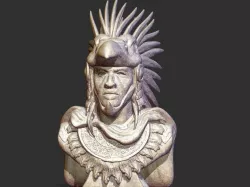 Aztec Warrior Bust