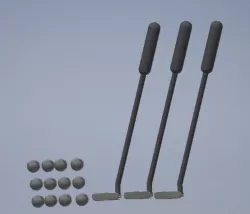 balls and putters for MG Course ( Make bigger by 700)