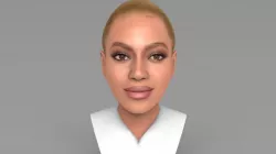 Beyonce Knowles bust ready for full color 3D printing