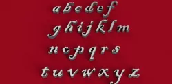 BLACKADDER font lowercase 3D letters STL file