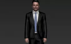Brad Pitt figurine ready for full color 3D printing