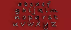 BRADLEY Font lowercase 3D letters STL file