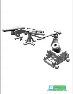 cannons harpoon and more for 3d printing -STL file-