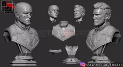 Captain America bust - with 2 Heads for bust - from Marvel