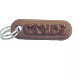 CARLOS Personalized keychain embossed letters