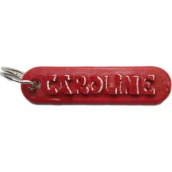 CAROLINE Personalized keychain embossed letters