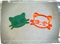 Cat face 2 cookie cutter