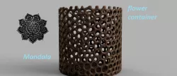 Celtic mandala flower container