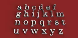 CENTURY font lowercase 3D letters STL file