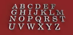 CENTURY font uppercase 3D letters STL file