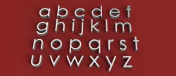 CENTURY GOT font lowercase 3D letters STL file