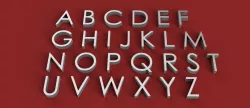 CENTURY GOT font uppercase 3D letters STL file