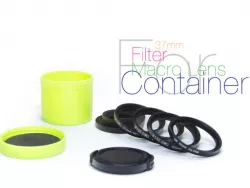 Container for lens and filters