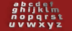 CONVECTION BOLD Font lowercase 3D letters STL file