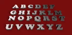 COPPER BLACK font uppercase and lowercase 3D letters STL file 3D