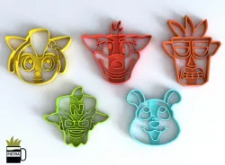 CRASH BANDICOOT MOLDE CORTANTE PARA GALLETAS FONDANT