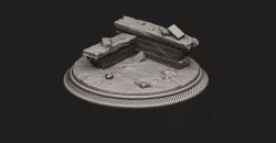 custome rubble Base for miniatures - Figures - version 02