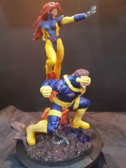 Cyclops and Phoenix Diorama + Free Extras