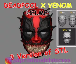 Deadpool Venom Mask Cosplay Halloween Helmet