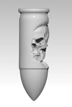 Death Skull Bullet Pendant Jewel
