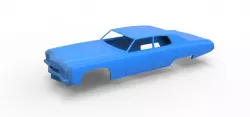 Diecast shell Chevrolet Impala 1972 4 doors Scale 1 to 24