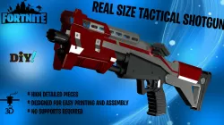 DIY Fortnite real size Tactical Shotgun HQ printable kit