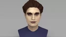 Edward Cullen Twilight Pattinson bust full color 3D printing