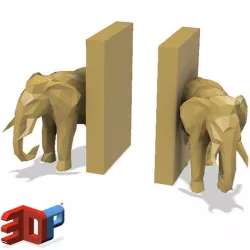 Elephant desktop bookends
