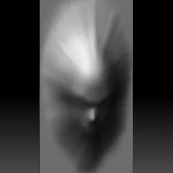 Face on the wall bas-relief STL file for CNC