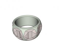 ▷ faceted ring 01 17mm 3d models 【 STLFinder 】