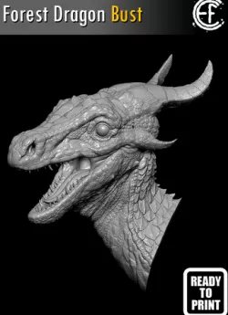 Forest Dragon Bust