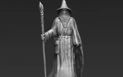 Gandalf the Lord of the Rings Hobbit 3D printing ready stl obj