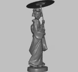 Geicha Japanese original ivory miniature figurine