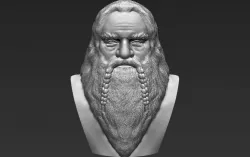 Gimli Lord of the Rings bust 3D printing ready stl obj