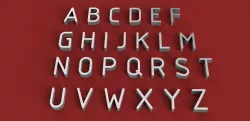 GOST font uppercase 3d letters STL file