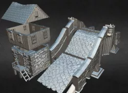 guardhouse with bridge (stl files)