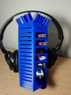 headpone and memory stick holder