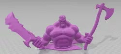 HUlk with GOW axe and chain knives