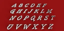 INFORMAL ROMAN font uppercase and lowercase 3D letters STL file