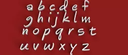 INK DRAFT Font lowercase 3D letters STL file