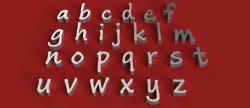 INK JOURNAL Font lowercase 3D letters STL file