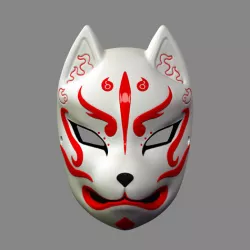 Japanese Fox Mask Demon Kitsune Cosplay
