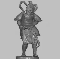 Japanese Samurai Ivory original miniature 19th Century