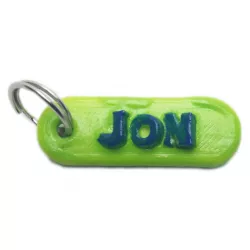 JON Personalized keychain embossed letters