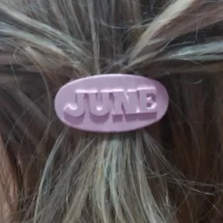 JUNE Personalized Oval Hair Barrete 40-50