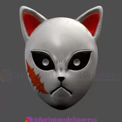 Kimetsu no Yaiba Sabito Mask - Kitsune Fox Mask for Cosplay