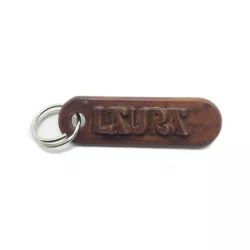 LAURA Personalized keychain embossed letters